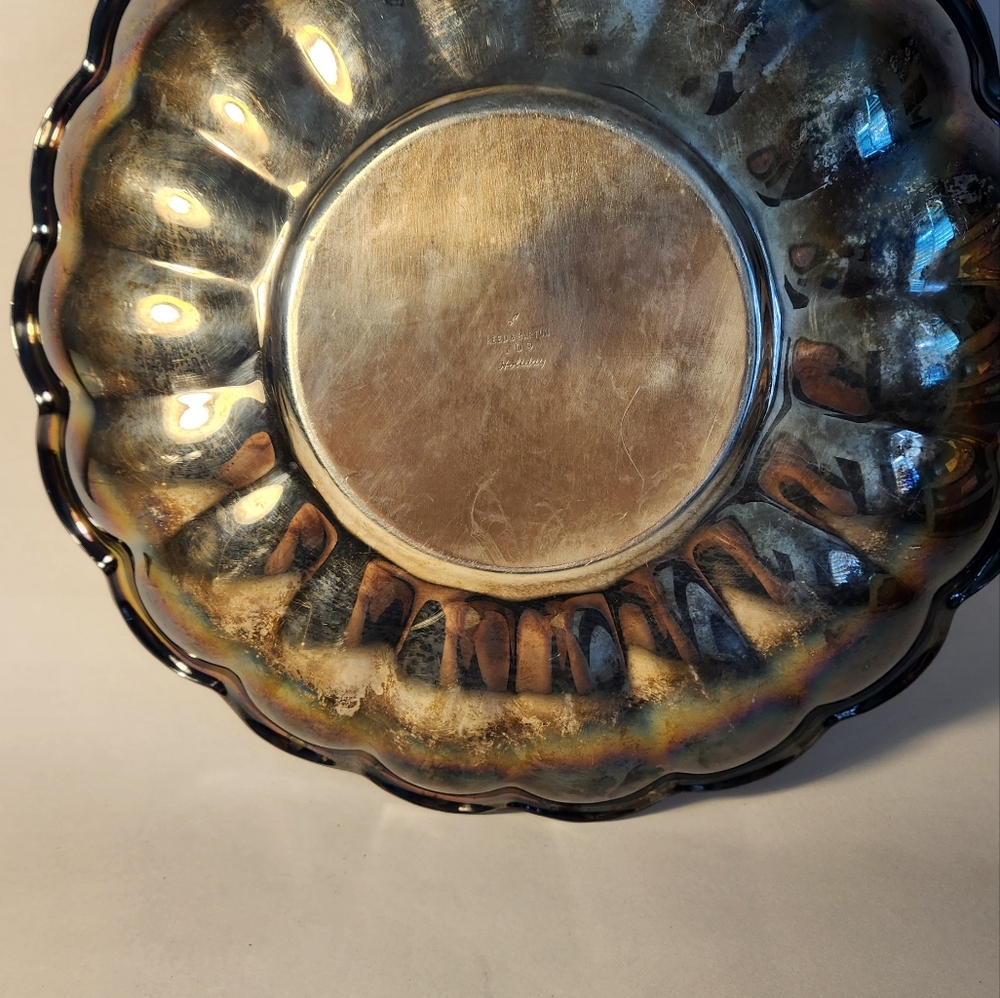 Reed And Barton Vintage Silver Platter with Patina
